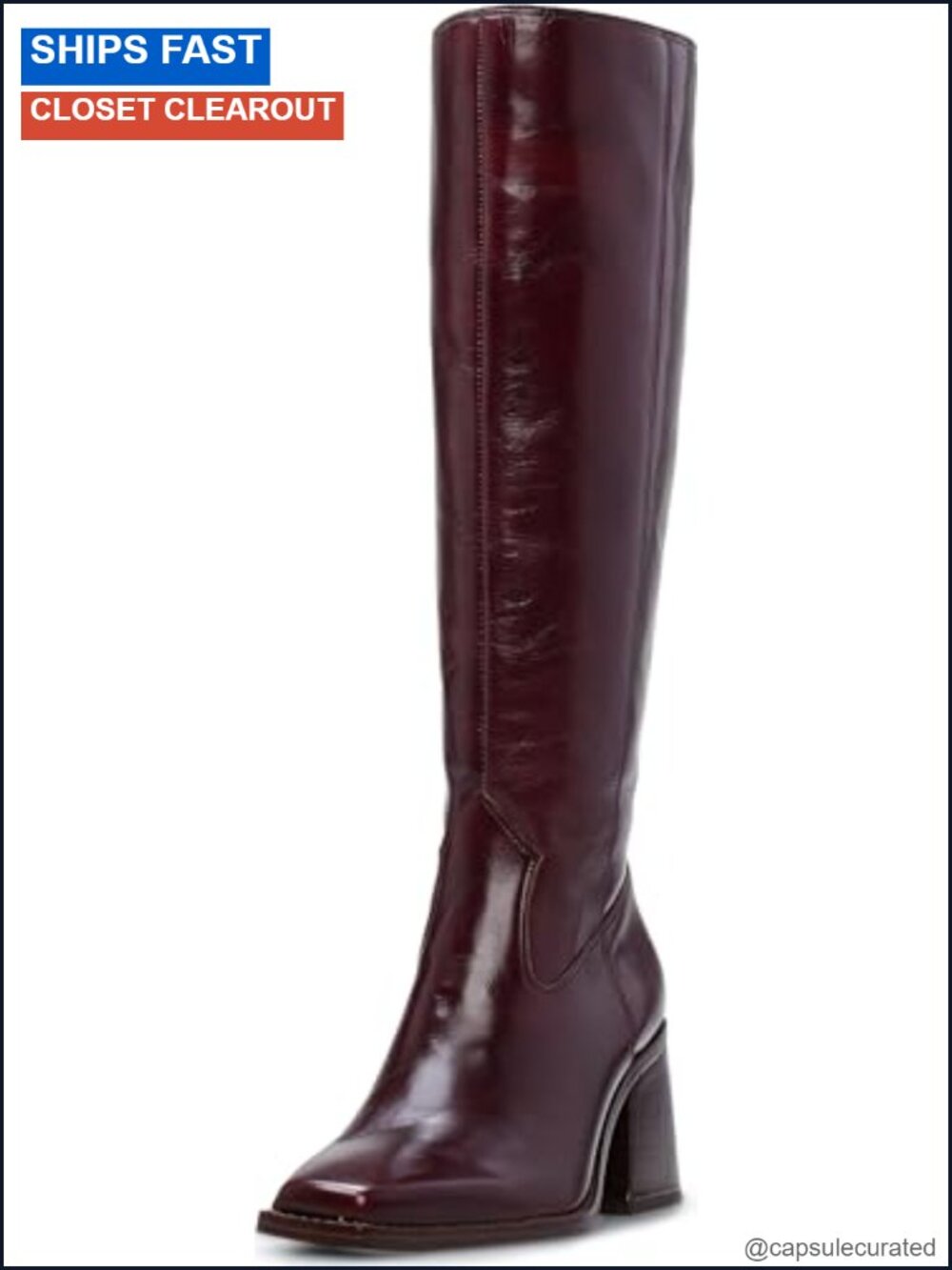 Vince Camuto Women's Sangeti Leather Knee High Boots Extra Wide Calf Heeled